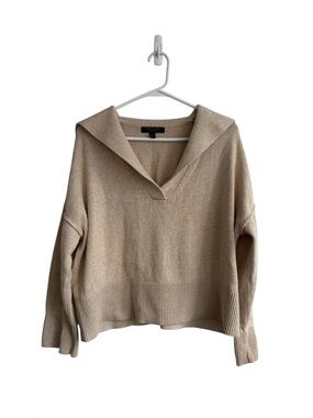 Banana Republic Sailor Sweater in Iced Latte Beige Organic Cotton Sz M Neutral